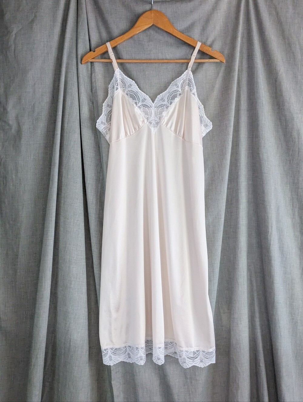 Vintage Light Pink Sheer Full Slip Dress